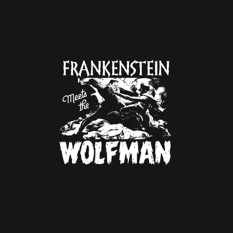 Frankenstein Meets the Wolfman Desk Mat