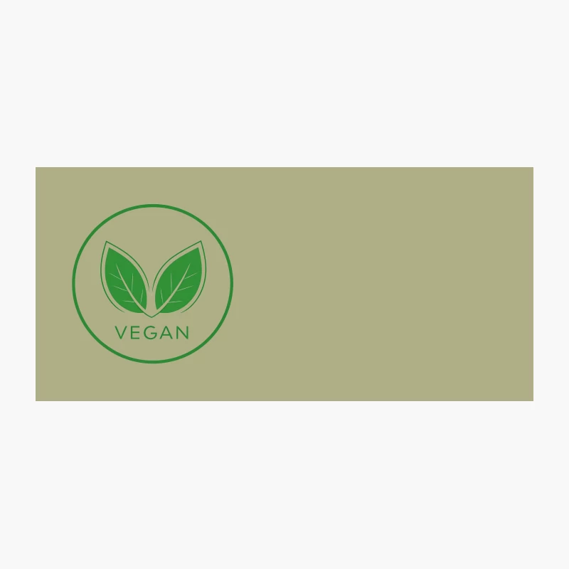 Green Vegan Logo with Leaves Coffee Mug