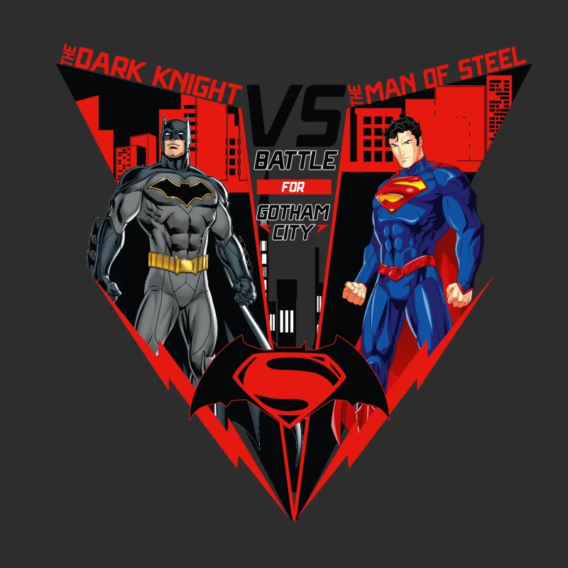 Batman vs Superman: Battle for Gotham City Throw Pillow