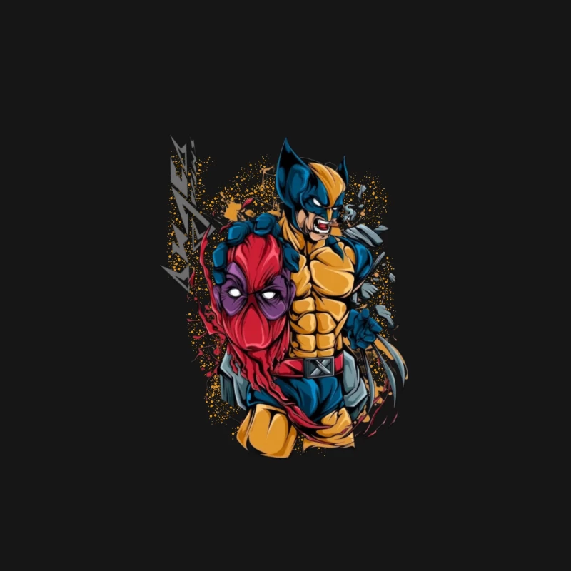 Wolverine and Spider-Man Mashup Female Long Sleeve T-Shirt