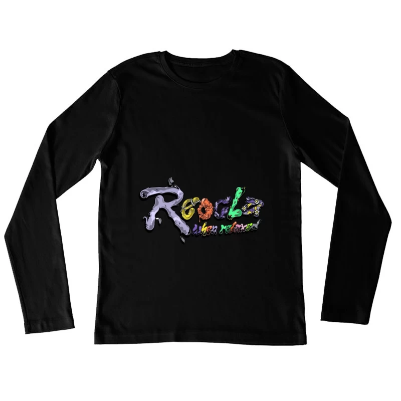 Psychedelisches Retro-Design mit Botschaft Damen Langarm T-Shirt