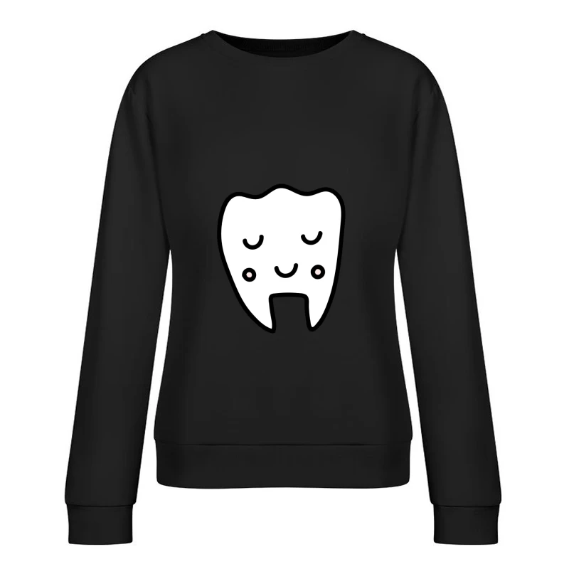 Illustration de dent heureuse Femme Sweat-shirt à enfiler