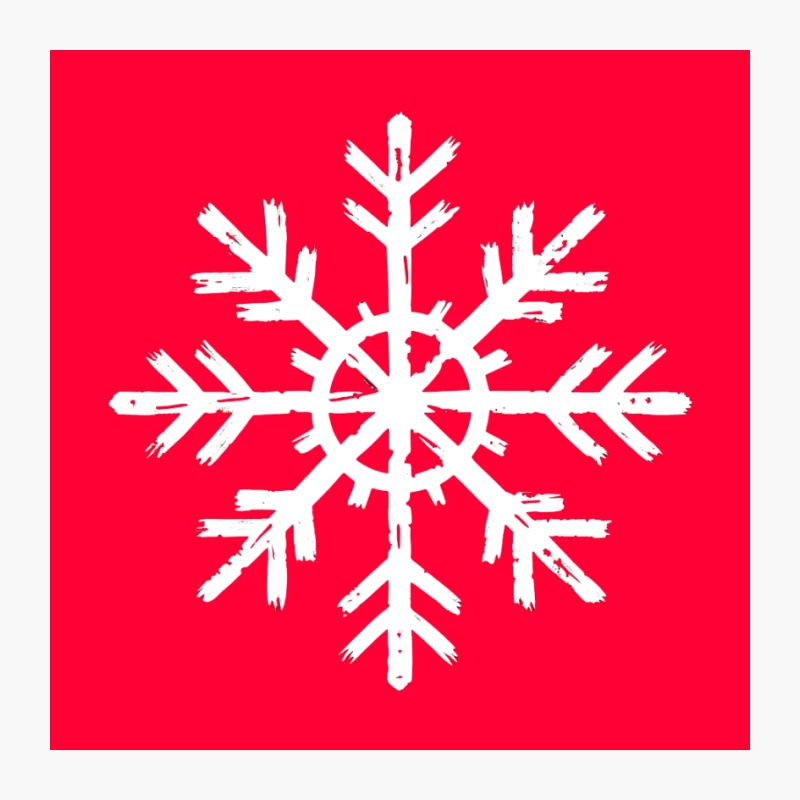 Symmetrical Snowflake Pattern Outline Pin