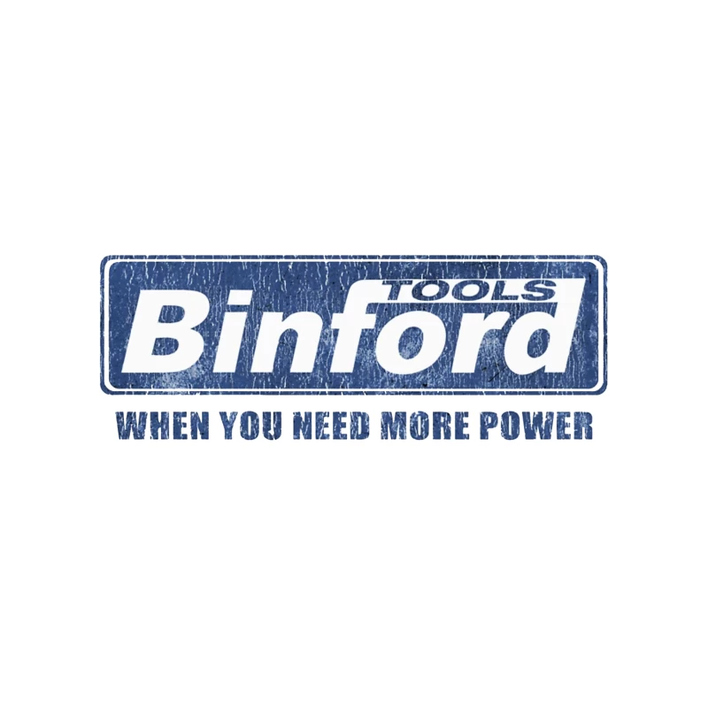 Vintage Binford Tools Power Equipment Logo with Slogan Desk Mat