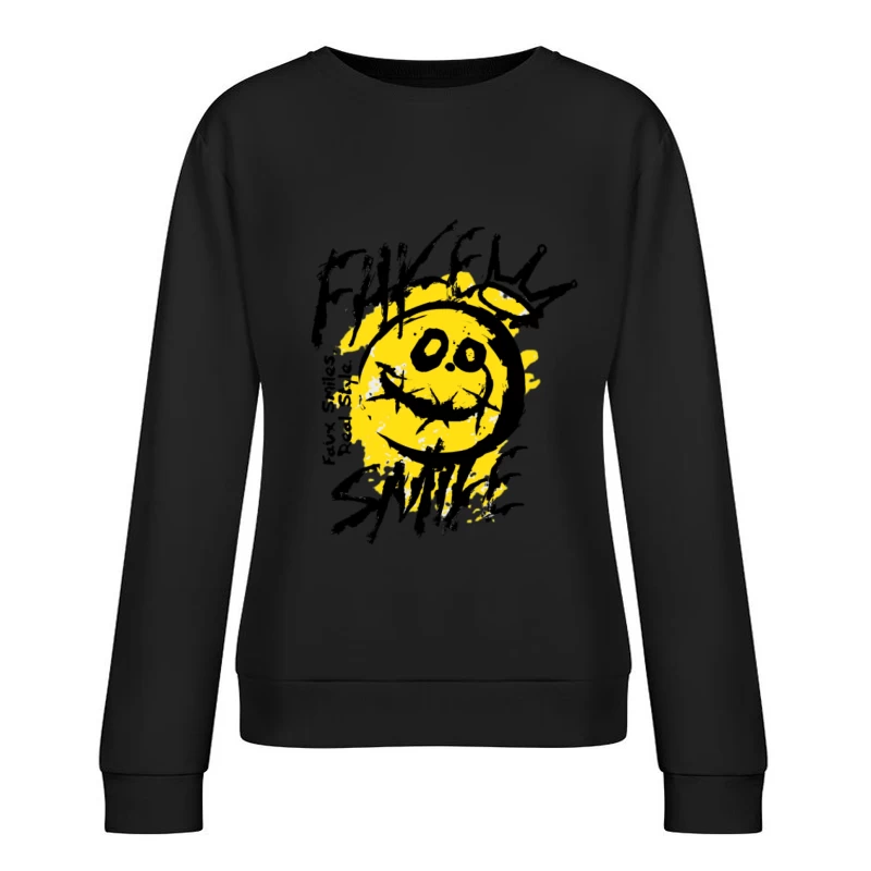 Sourire Faux avec Couronne Femme Sweat-shirt à enfiler