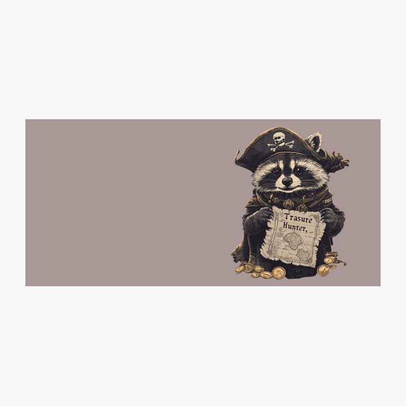 Pirate Raccoon Treasure Hunter Coffee Mug