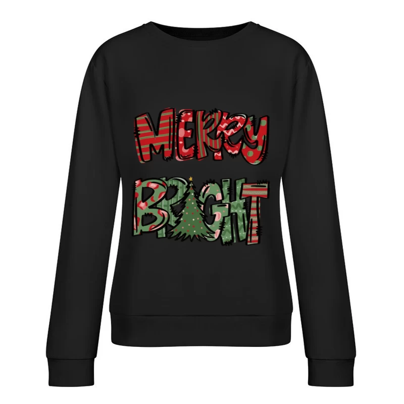 Weihnachtsbotschaft mit festlichen Farben Damen Pullover Sweatshirt