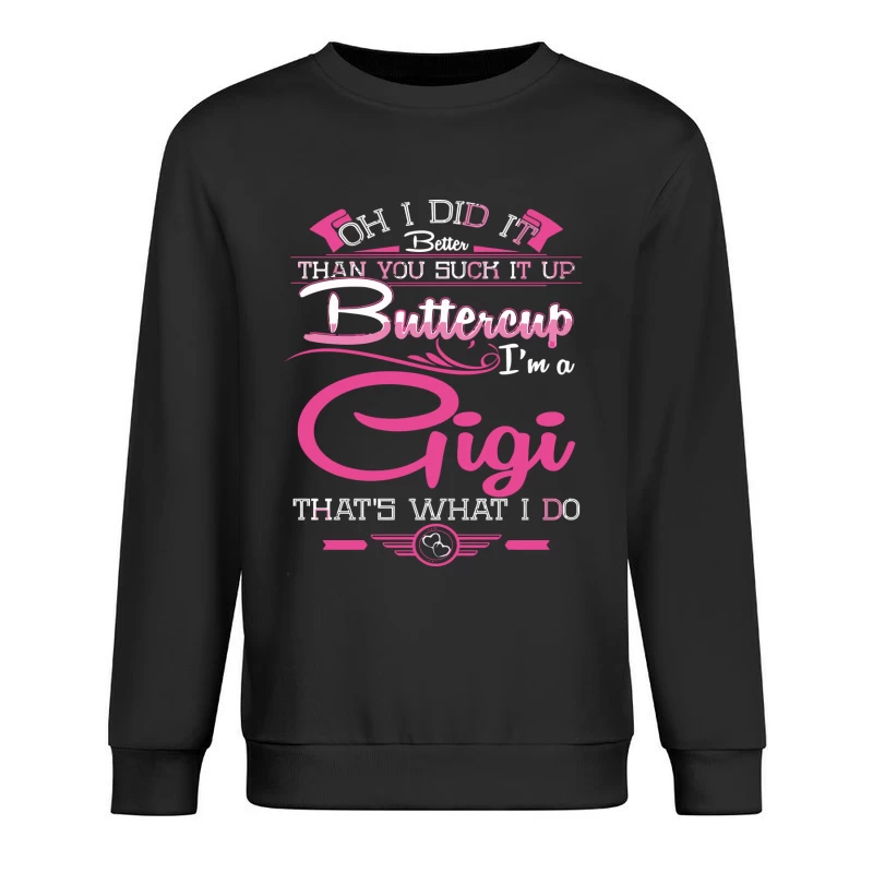 Confiance de Gigi en rose et blanc Homme Sweat-shirt à enfiler