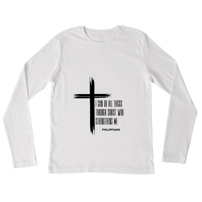 Glaube und Stärke in Christus Damen Langarm T-Shirt
