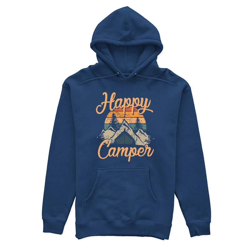 Fröhlicher Camper mit Berglandschaft Damen Pullover Hoodie