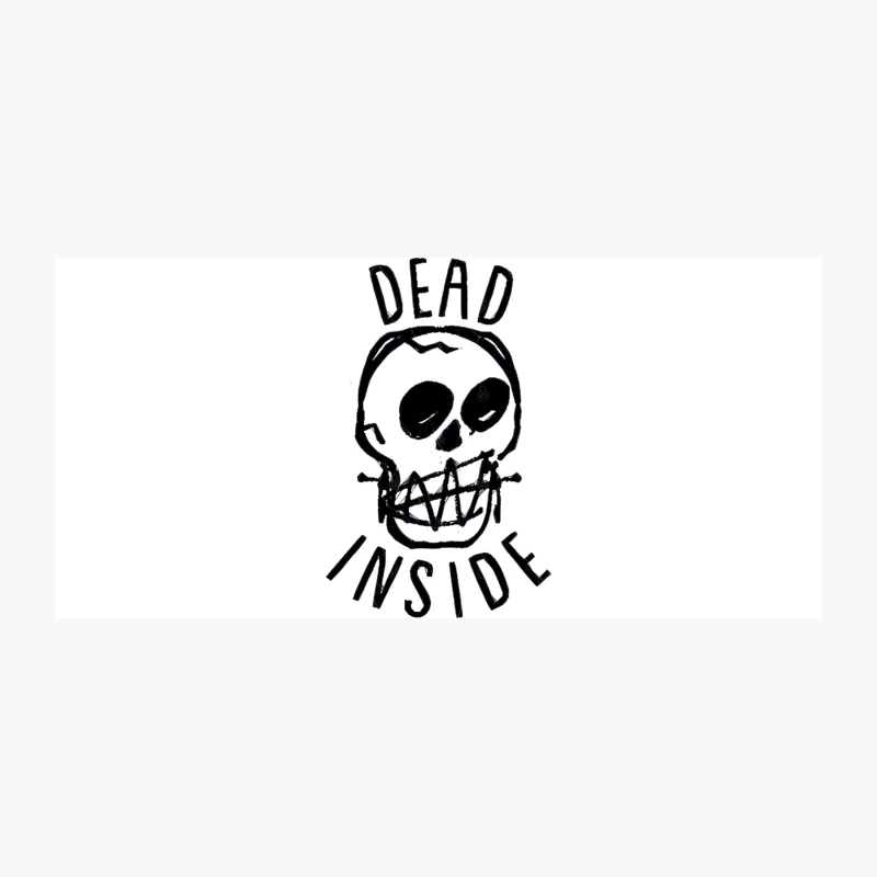 Dead Inside - Nihilist Skull Design Coffee Mug