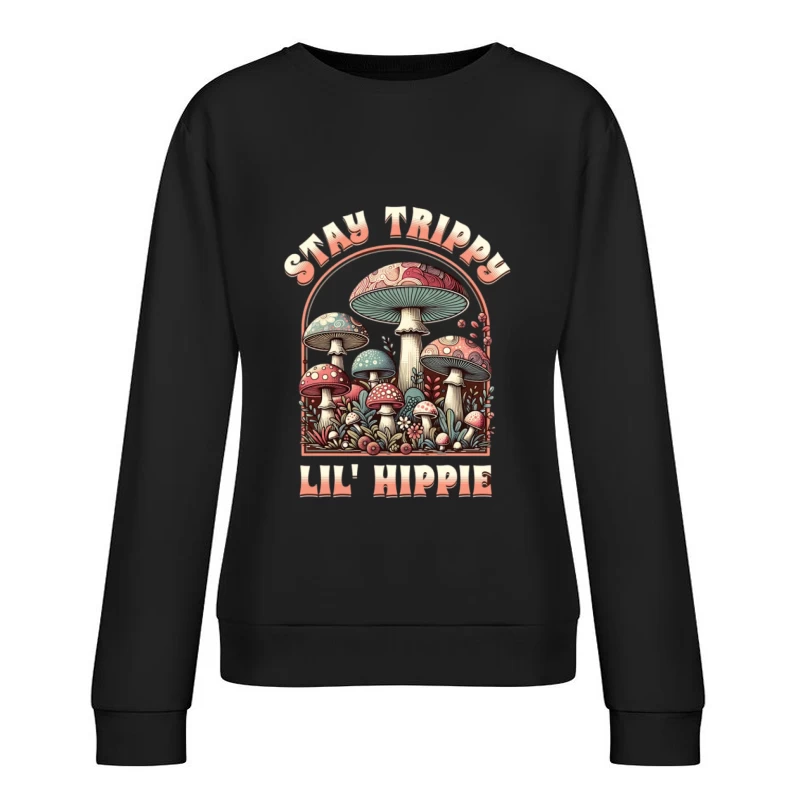 Psychedelische Pilze Illustration Damen Pullover Sweatshirt