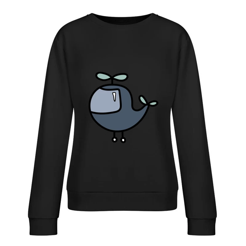 Hélicoptère dessiné mignon Femme Sweat-shirt à enfiler