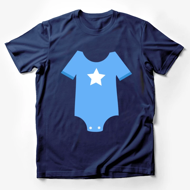 Body bleu pour bébé avec étoile blanche Homme T-Shirt