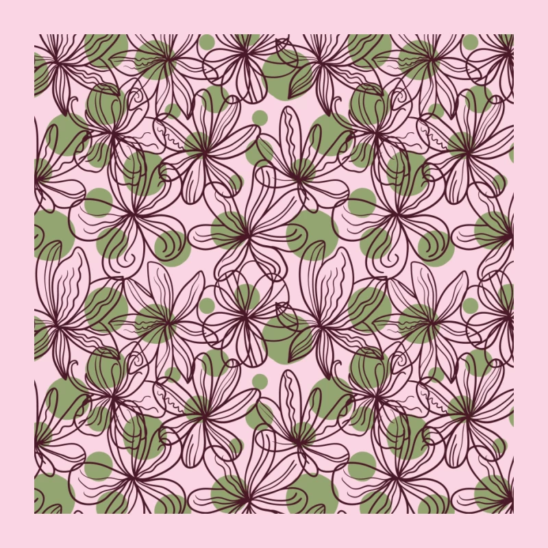 Elegant Floral Whimsy – Botanical Pattern Pin