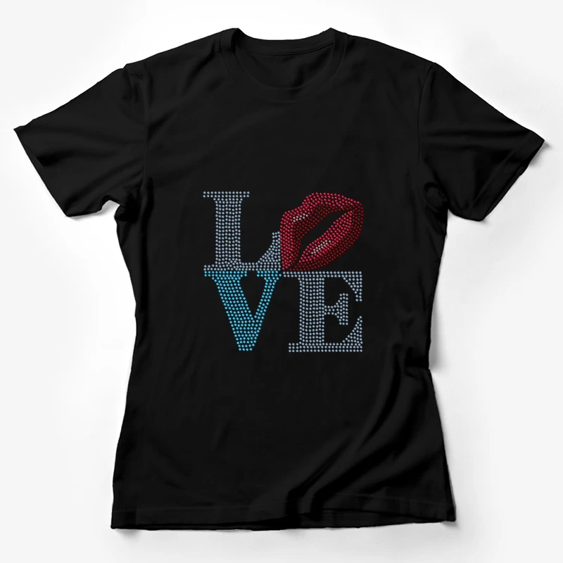 Liebe Design mit Lippen Damen T-Shirt