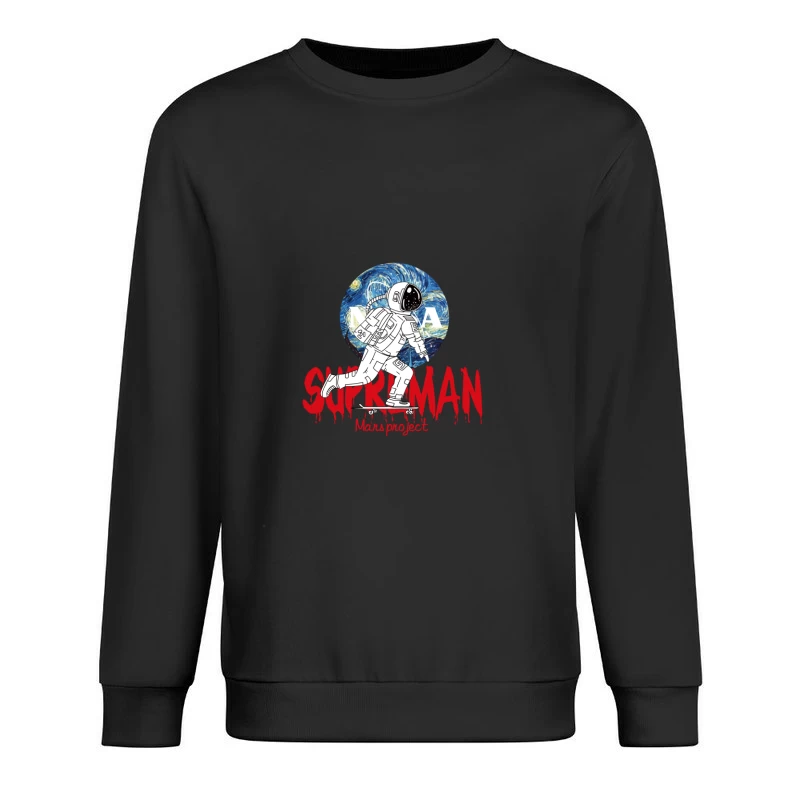 Superman Mars Projekt Astronaut Herren Pullover Sweatshirt
