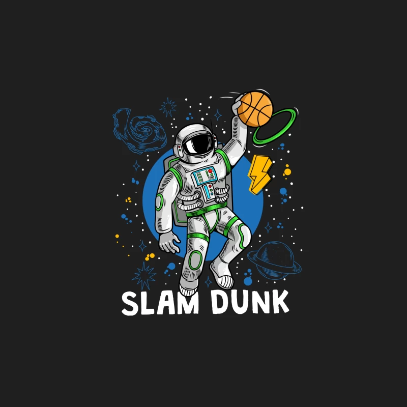 Astronaut beim Slam Dunk im Weltraum Herren Tanktops
