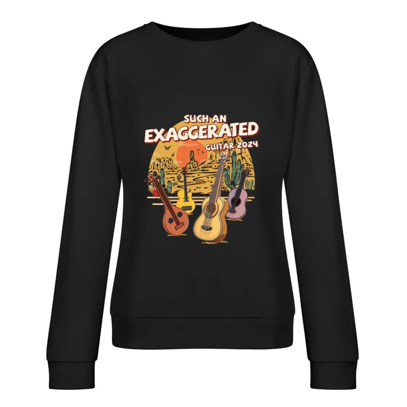 Exaggerated Gitarrenfestival 2024 Damen Pullover Sweatshirt