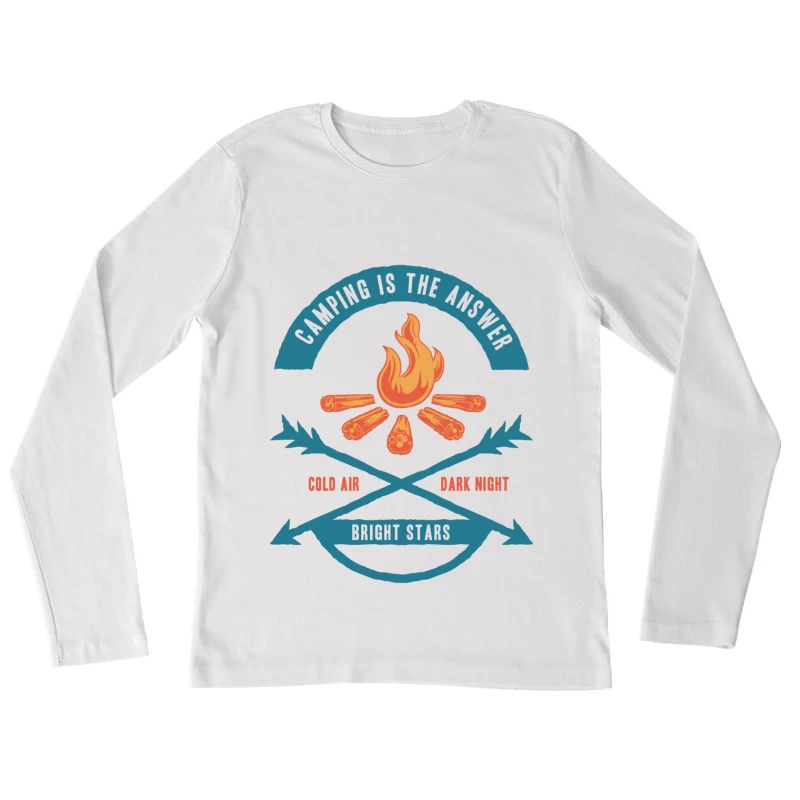 Camping et les merveilles de la nature Femme Manches Longues T-Shirt