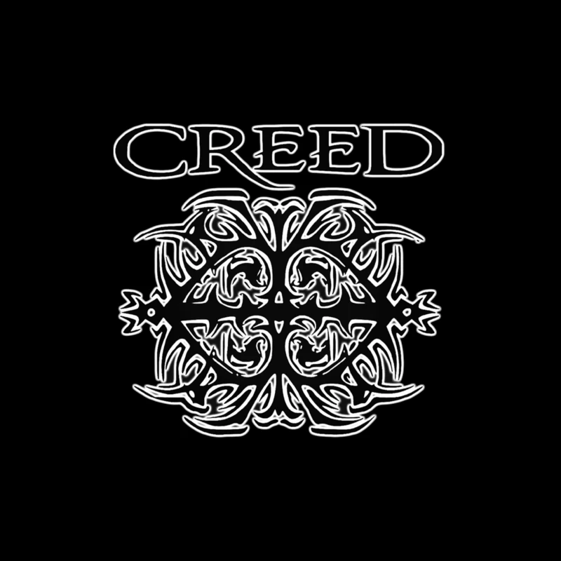 Creed Band Logo with Tribal Gothic Design Throw Pillow