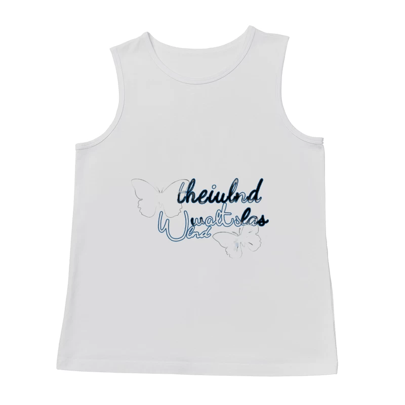 Schmetterlingsdesign mit Schriftzug Herren Tanktops