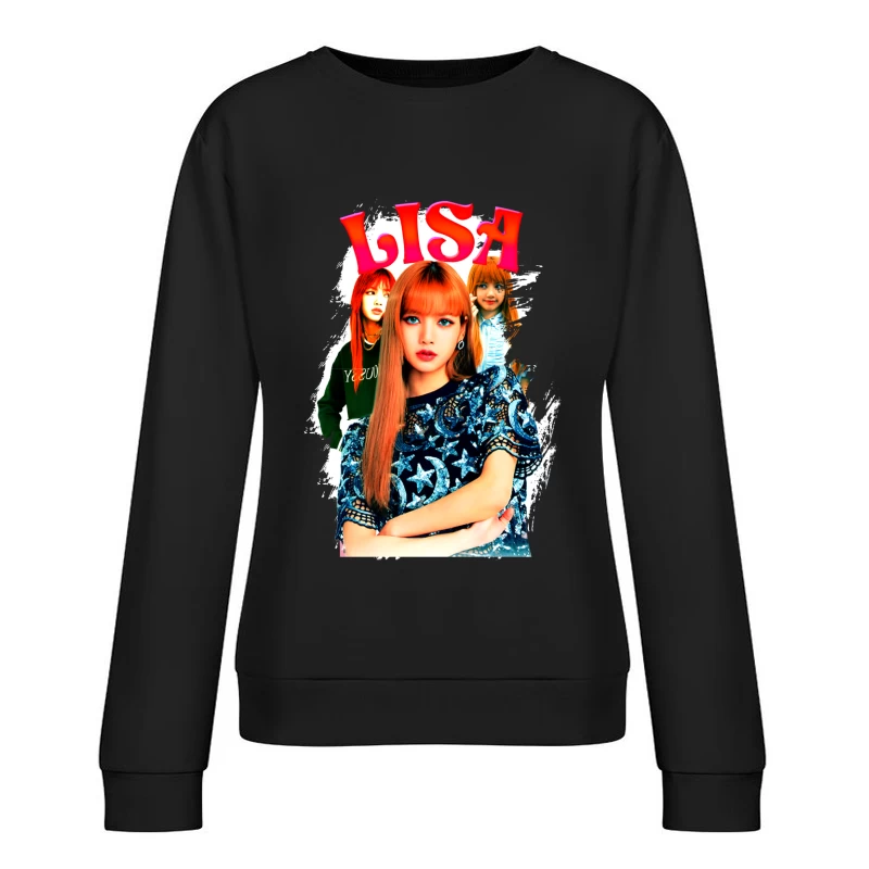 LISA: A K-Pop Icon in Fashion and Music Female Pullover Sweatshirt