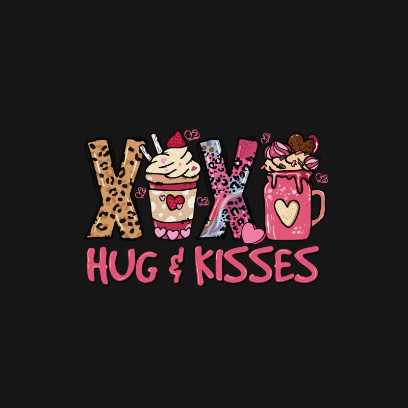 Design mit Umarmungen und Küssen Herren Langarm T-Shirt