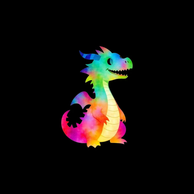 Colorful Cartoon Dragon Character Travel Mug