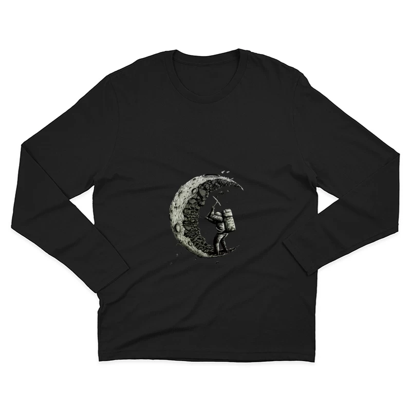Astronaut bearbeitet Mond Herren Langarm T-Shirt