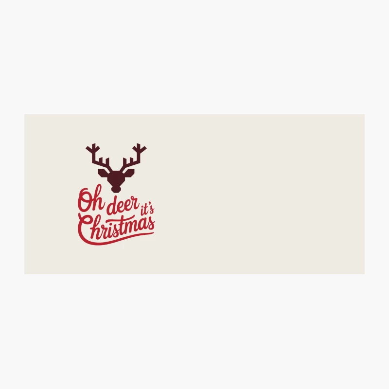 Festive Christmas Deer Typography Holiday Art Coffee Mug