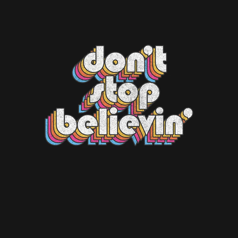 Don_t Stop Believin_  Lyrics Typography Design Male Long Sleeve T-Shirt