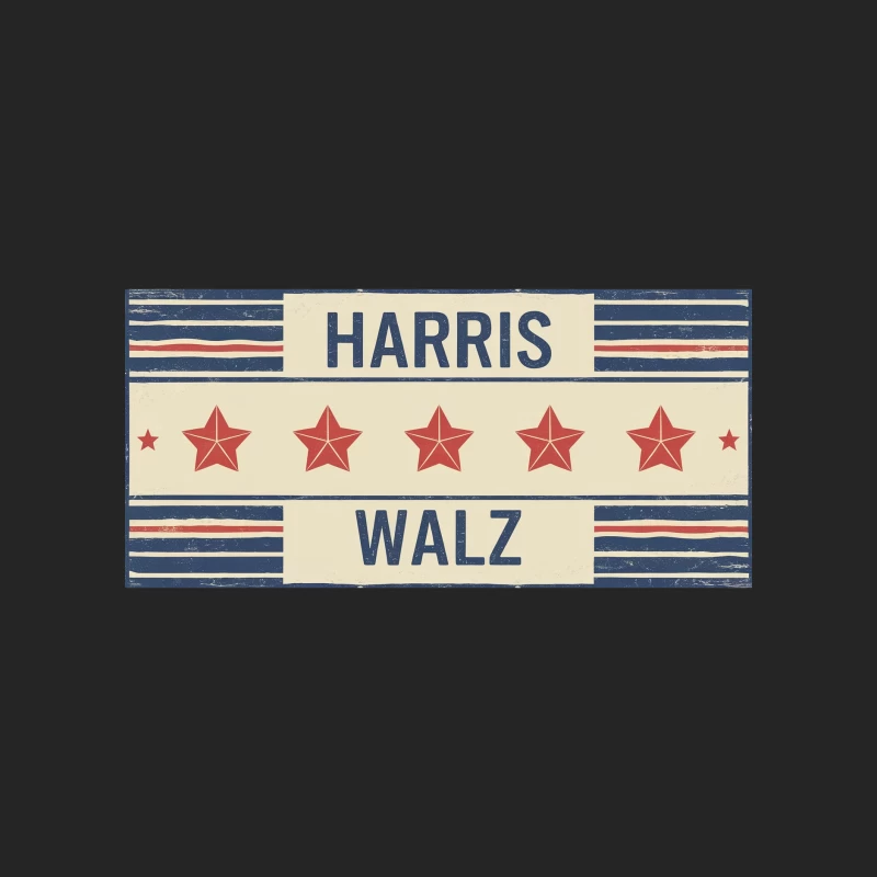 Harris Walz Patriotic Campaign Banner with Stars and Stripes Female Pullover Sweatshirt