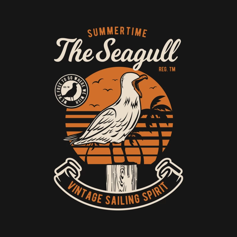 Esprit de voile vintage de la mouette estivale Femme T-Shirt