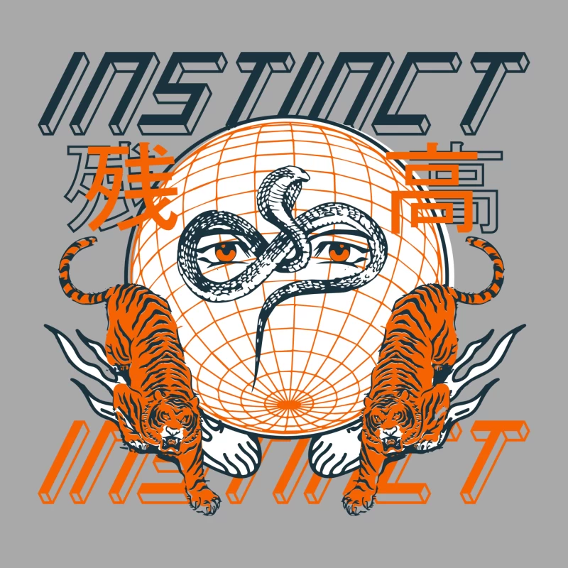 Instinkt und Stärke Design Herren Pullover Hoodie