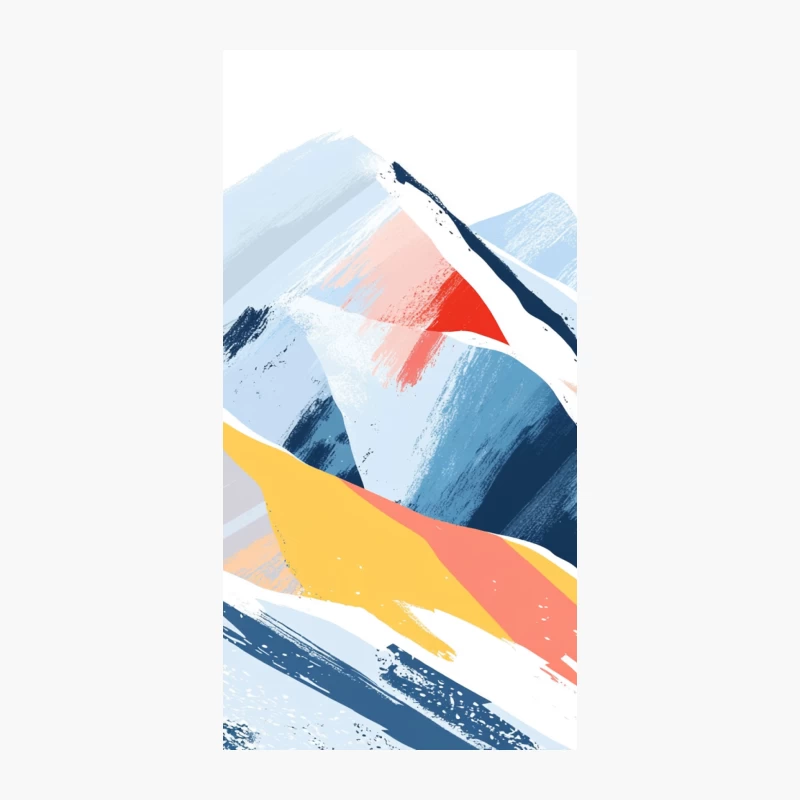 Vibrant Abstract Mountain Landscape iPhone Case
