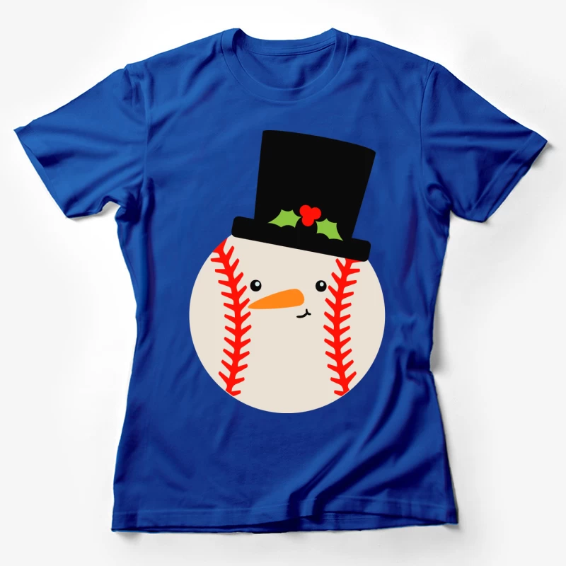 Bonhomme de neige balle de baseball Femme T-Shirt