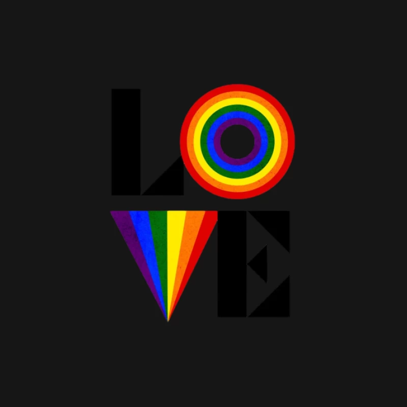 Regenbogenfarben Liebe Design Herren Langarm T-Shirt