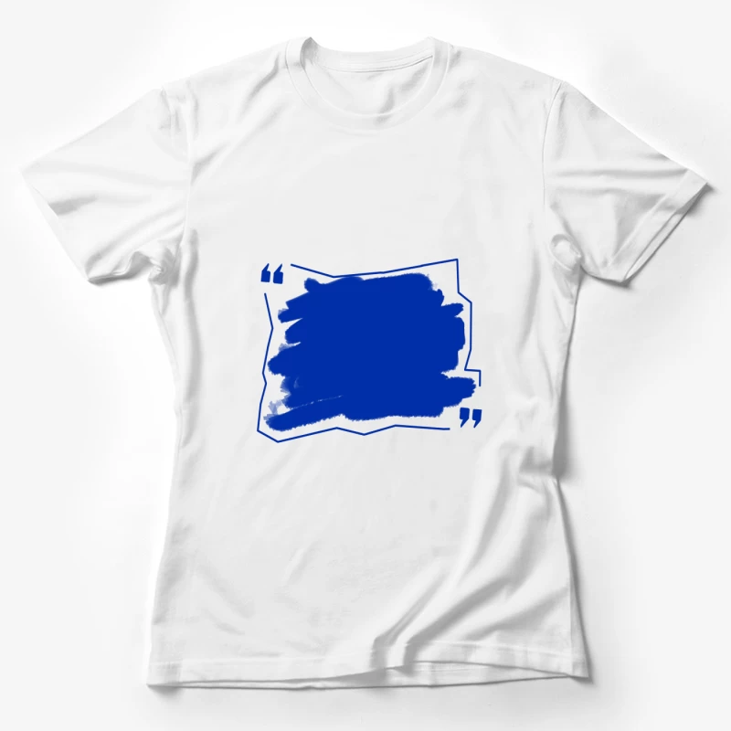 Blaue Tintenzeichnung Damen T-Shirt