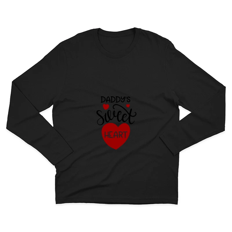 Motif d'amour avec cœur rouge Homme Manches Longues T-Shirt