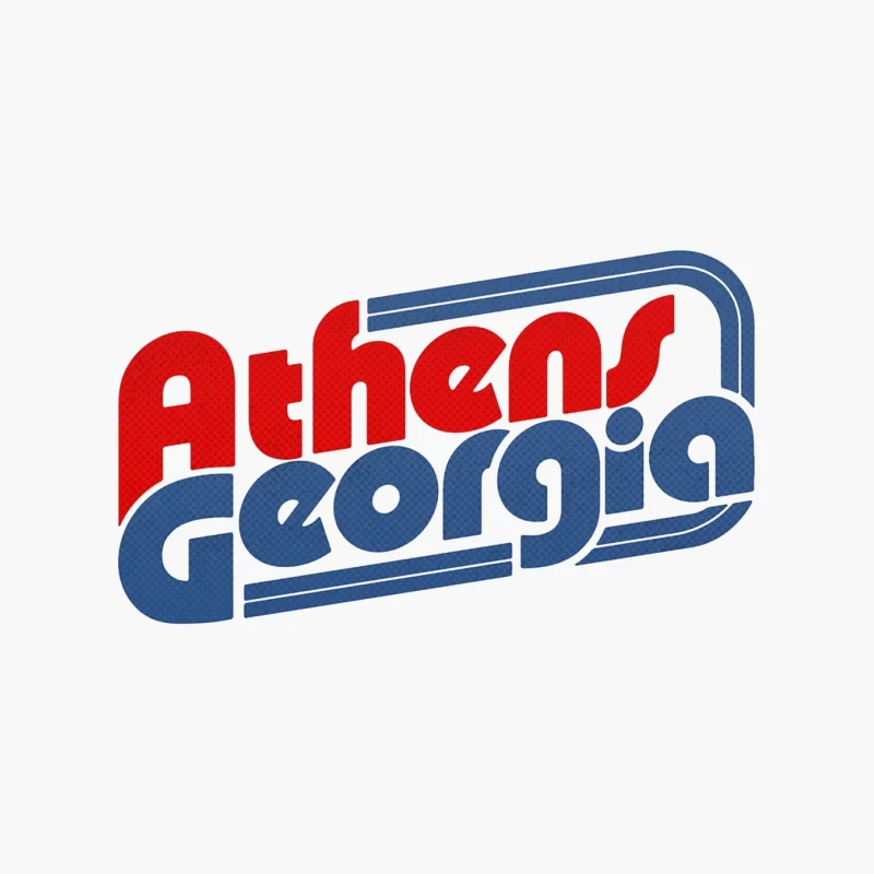 Retro Typography Design for Athens, Georgia Cotton Tote Bag