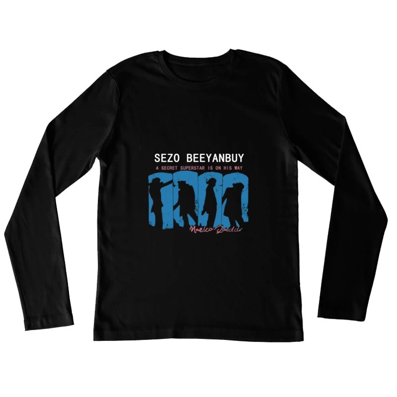 Conception de Silhouette de Célébrité Secrète Femme Manches Longues T-Shirt