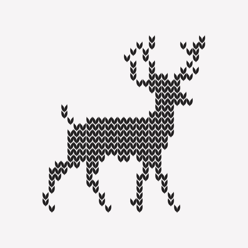 Cerf géométrique noir Femme T-Shirt