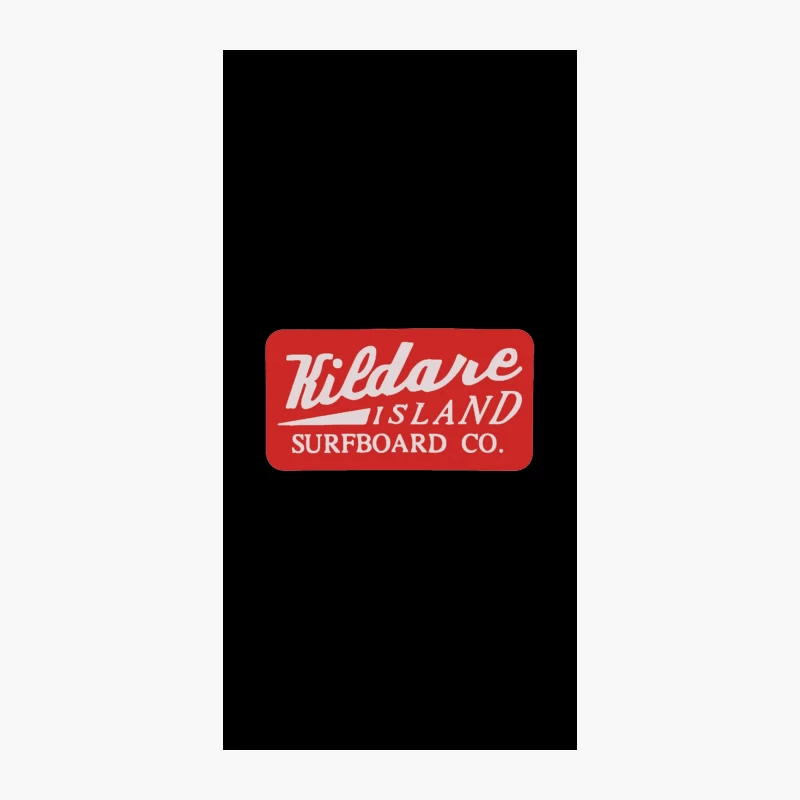 Vintage-Style Red Logo for Kildare Island Surfboard Company iPhone Case