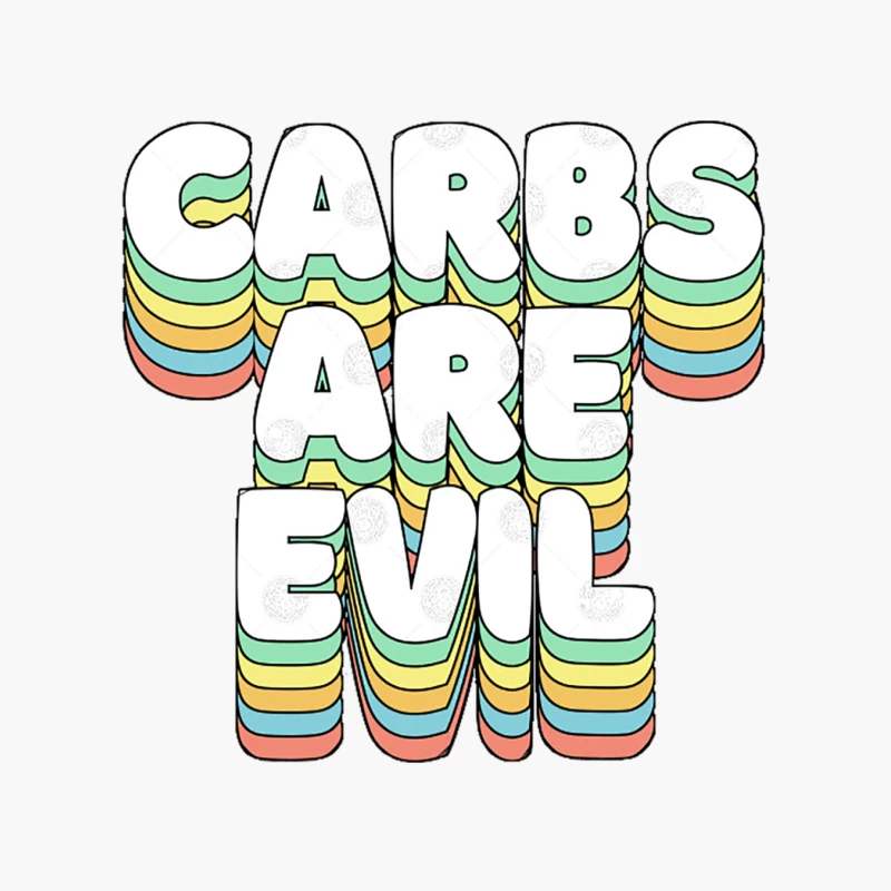 Carbs Are Evil - Funny Awesome Carbs Slogan Cotton Tote Bag