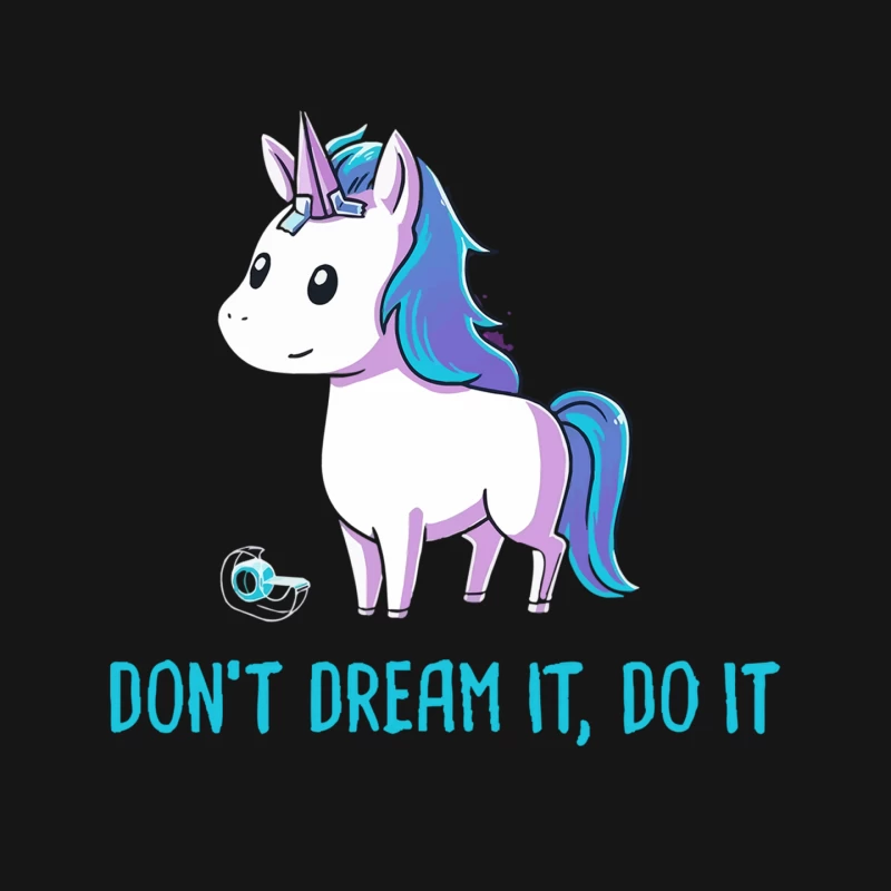 Cute Cartoon Unicorn with Inspirational Quote Mouse Pad