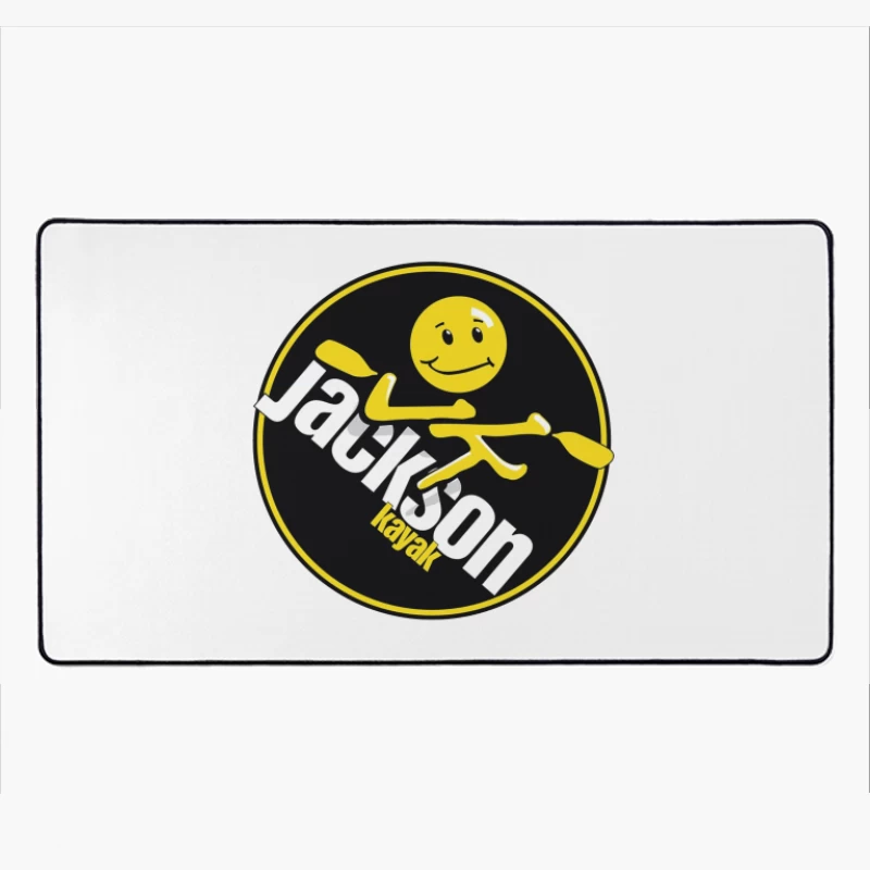 Jackson Kayak Sports Logo with Yellow Smiley Design Desk Mat