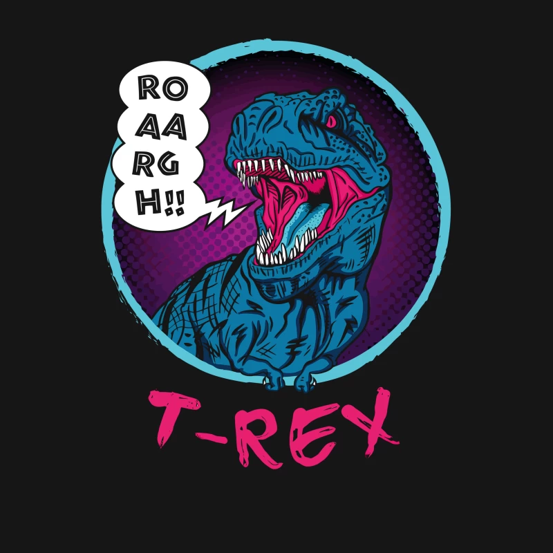 Neon T-Rex Power Male T-Shirt