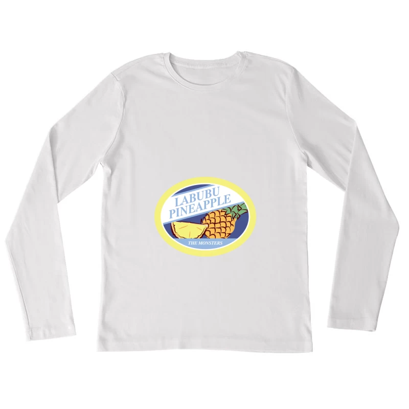Labubu Ananas Etikett Damen Langarm T-Shirt
