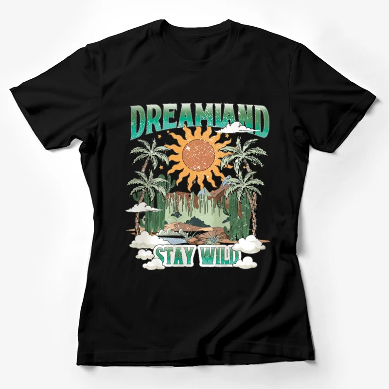 Wildes Traumland mit Palmen Damen T-Shirt